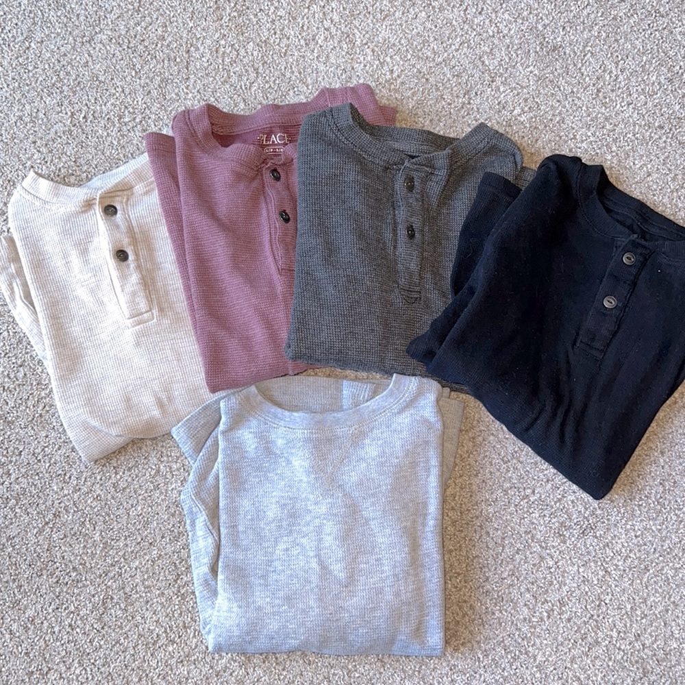 5 Pack Waffle Shirts 5/6